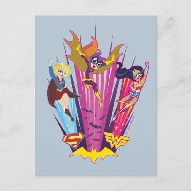 Carte Postale DC Super Hero Girls Trio (Devant)