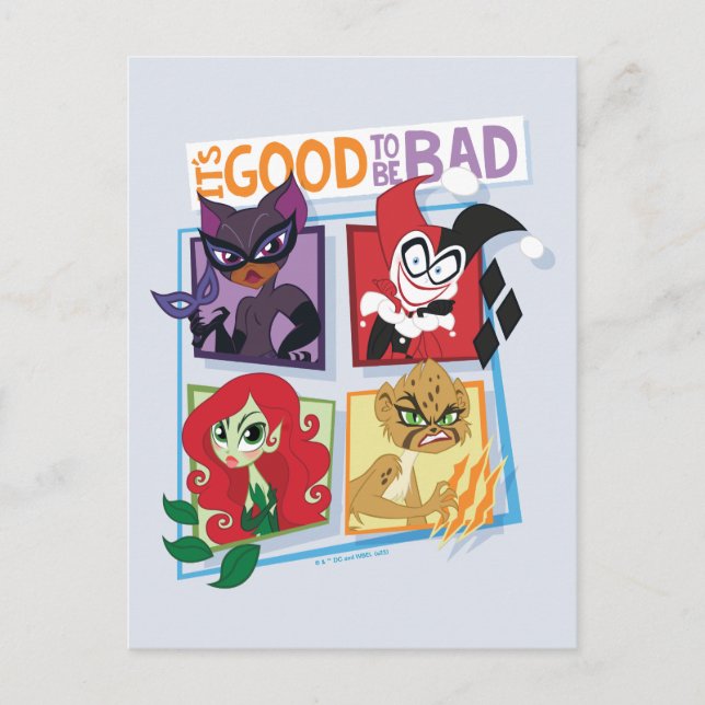 Carte Postale DC Super Villain Girls C'est bon d'être mauvais (Devant)