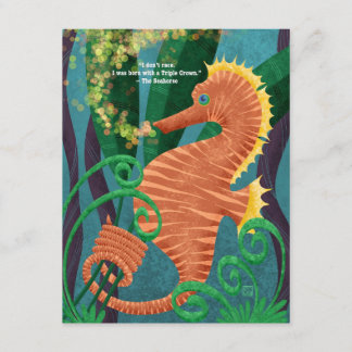 Carte postale de 10 hippocampes de course