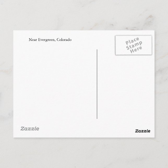 Carte postale de À feuillage persistant, Colorado (Dos)