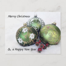 Carte postale de babiole de Joyeux Noël et de