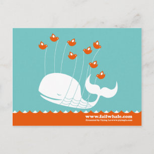 Carte postale de baleine défectueuse