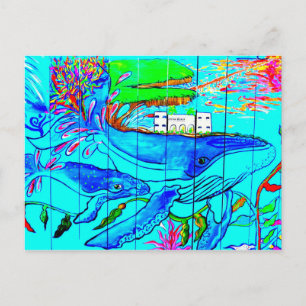 carte postale de baleines à bosse