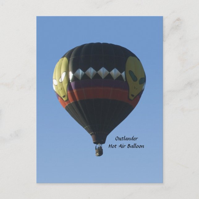 Carte postale de ballon à air chaud de l'extérieur (Devant)