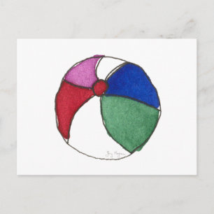 Carte postale de ballon de plage