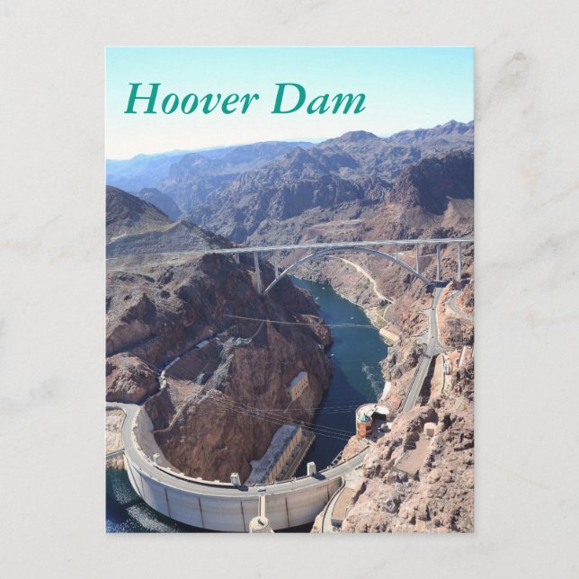 Carte postale de barrage de Hoover (Devant)
