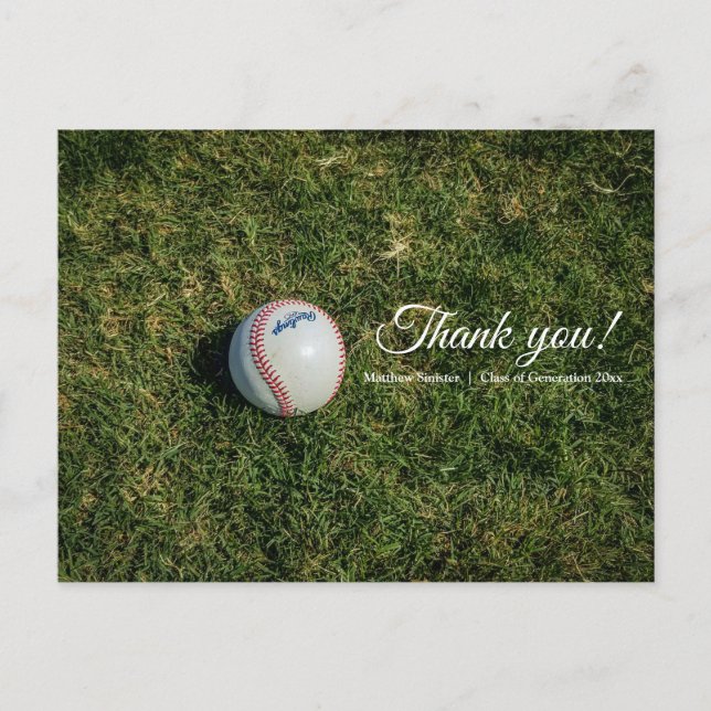Carte postale de base-ball simple Sporty (Devant)