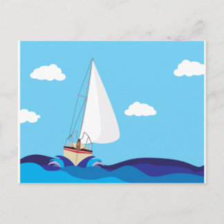 Carte postale de bateau à voile