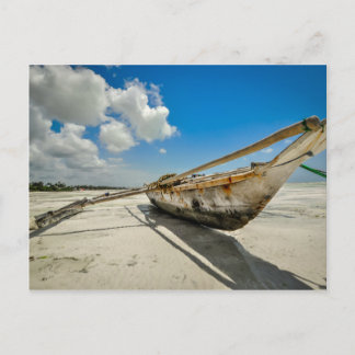 Carte postale de bateau de pêche de Zanzibar