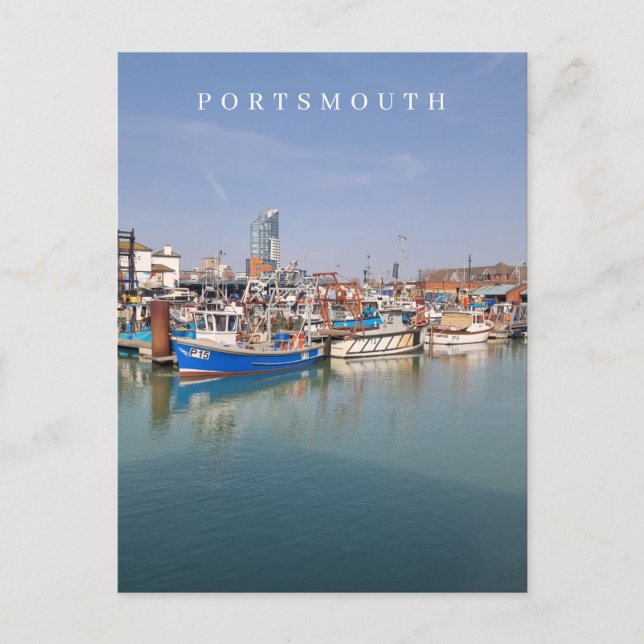 Carte postale de bateaux à Portsmouth (Devant)