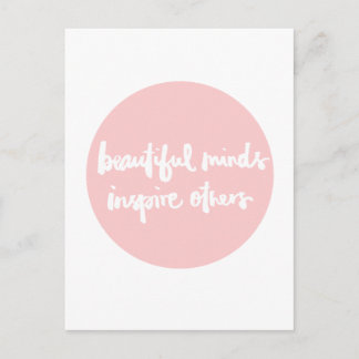 Carte Postale De beaux esprits inspirent les gens Citation inspi