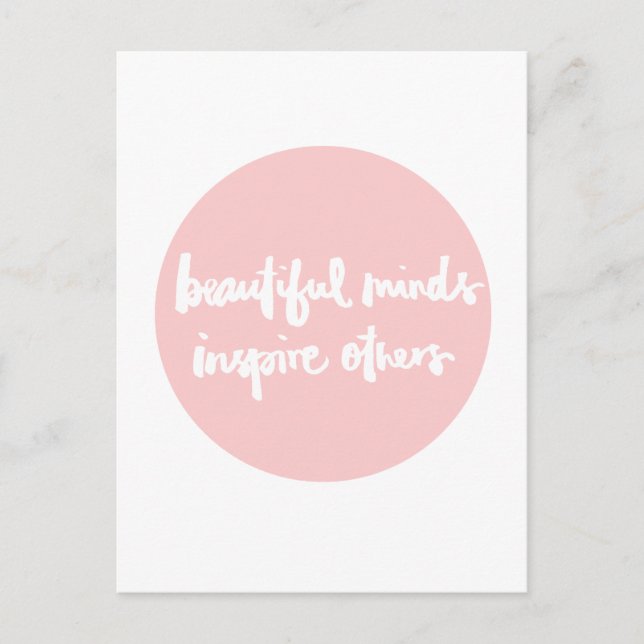 Carte Postale De beaux esprits inspirent les gens Citation inspi (Devant)