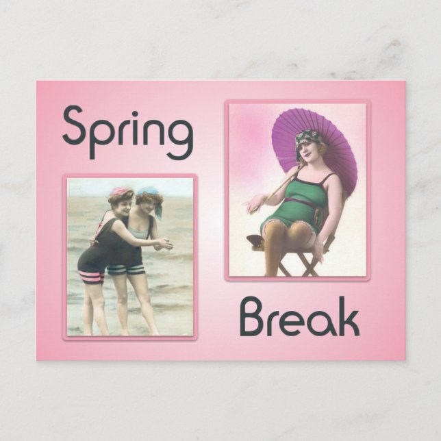 Carte postale de bébés de plage de Spring Break vi (Devant)