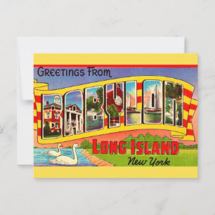 Carte postale de bienvenue de Babylon Long Island