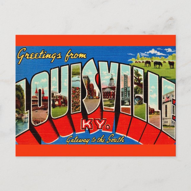 Carte postale de bienvenue de Louisville (Devant)
