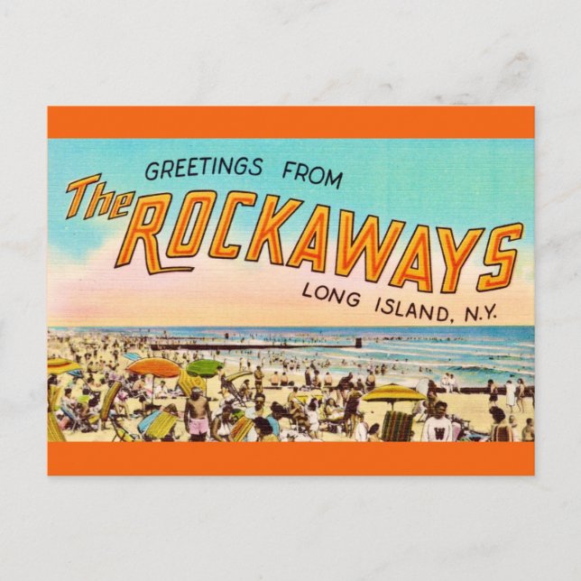 Carte postale de bienvenue des Rockaways de Long I (Devant)