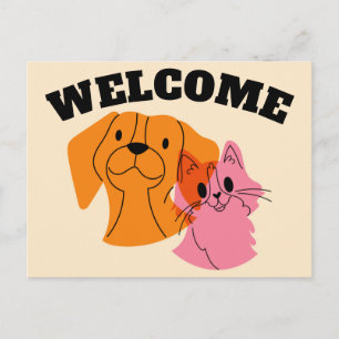 Carte postale de bienvenue pour notre entreprise d