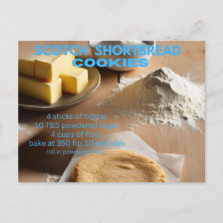carte postale de biscuit sablé écossais