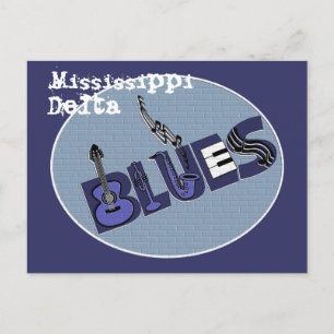 Carte postale de bleus de delta du Mississippi
