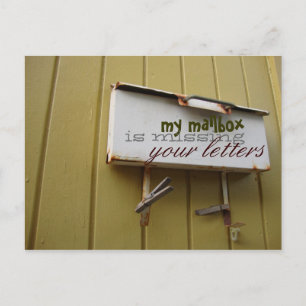 Carte postale de boîte aux lettres