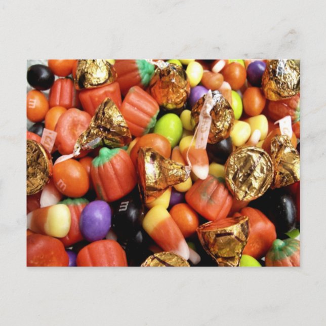 Carte postale de bonbons d'Halloween (Devant)