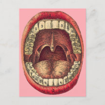 Carte postale de bouche vintage