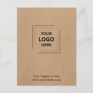Carte postale de branding d'entreprise Kraft rusti