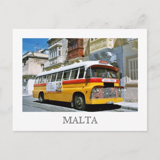 Carte postale de bus maltais (Devant)