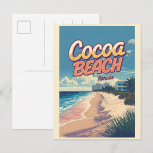 Carte postale de cadeaux de la côte de la ville de