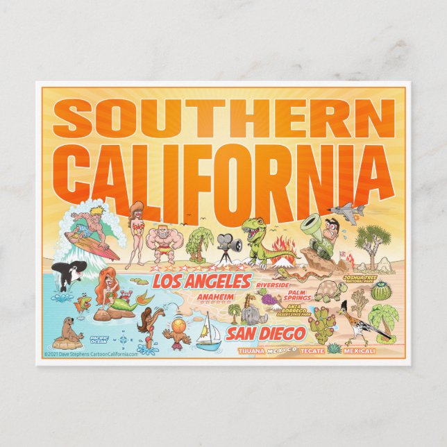 Carte postale de Californie du Sud (Devant)