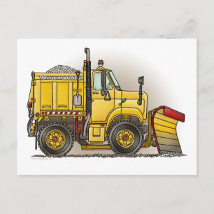 Carte postale de camion à neige