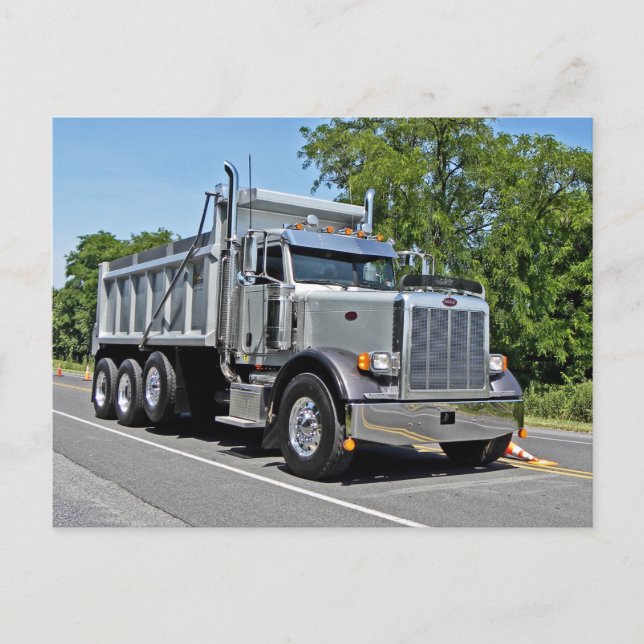 Carte postale de camion Peterbilt Dump (Devant)