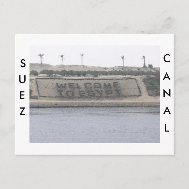 Carte postale de canal de Suez (Devant)