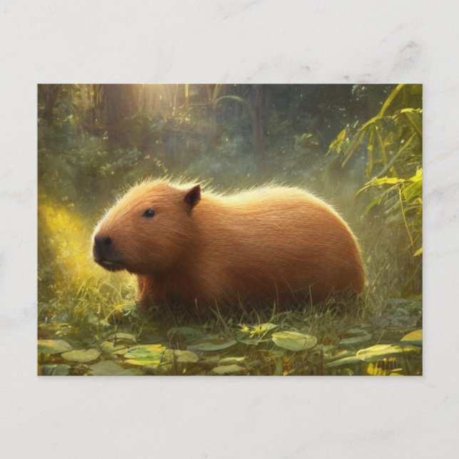 Carte postale de capybara mignon (Devant)