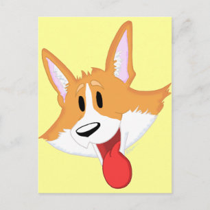 Carte postale de caricature Red Pembroke Welsh Cor