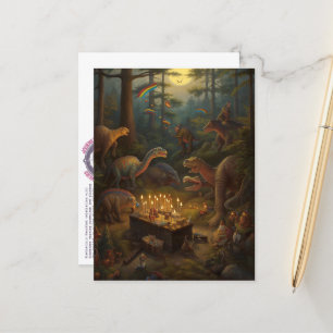 Carte postale de célébration de dinosaures