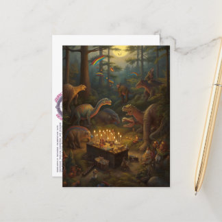 Carte postale de célébration de dinosaures