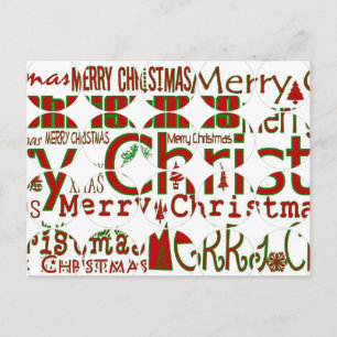 Carte postale de cercle de Joyeux Noël