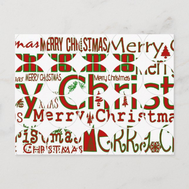 Carte postale de cercle de Joyeux Noël (Devant)