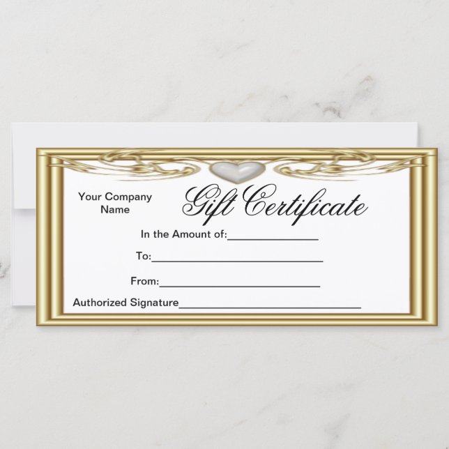 Carte postale de certificat-cadeau d'affaires (Devant)