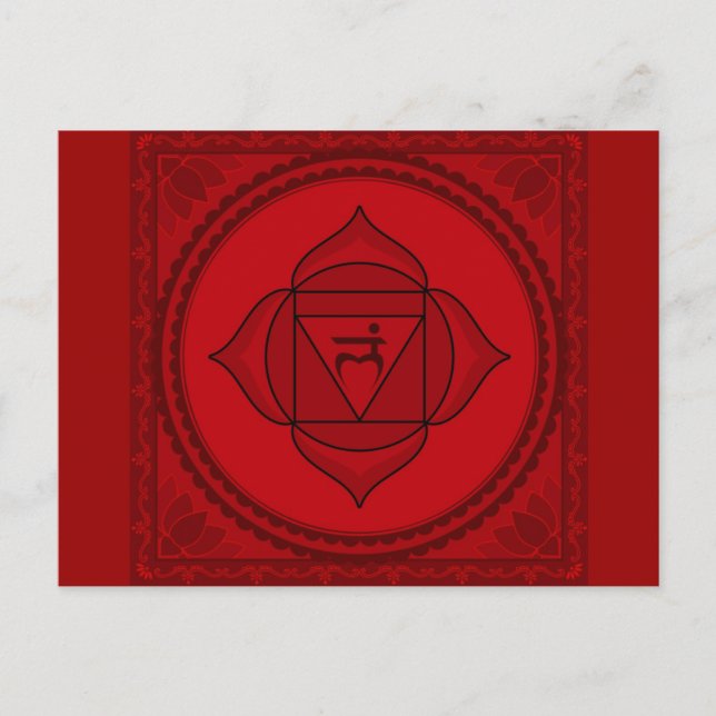 carte postale de chakra de muladhara ou de racine (Devant)