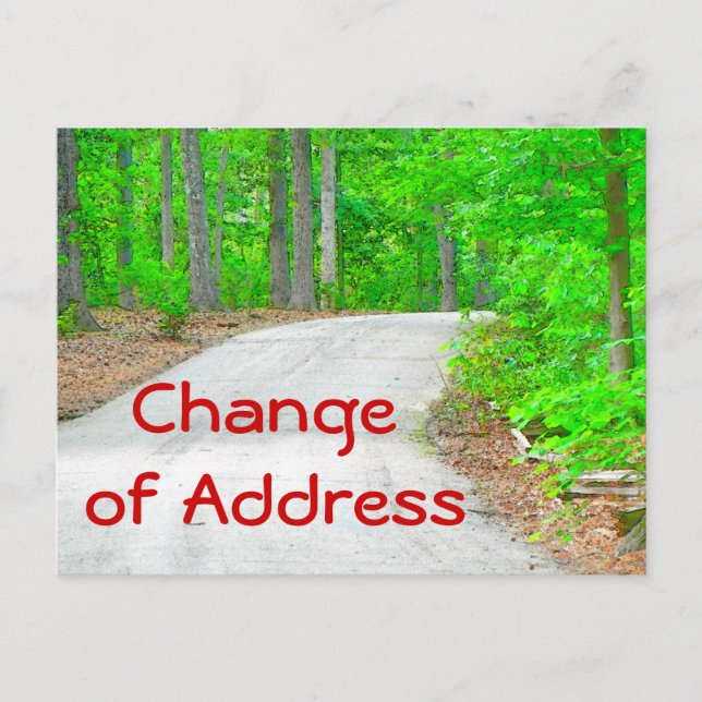 Carte postale de changement d'adresse (Devant)