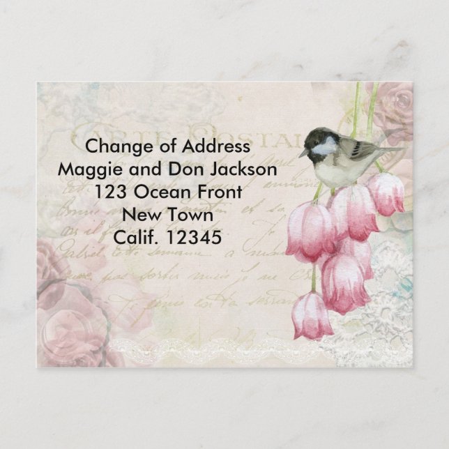 Carte postale de changement d'adresse (Devant)