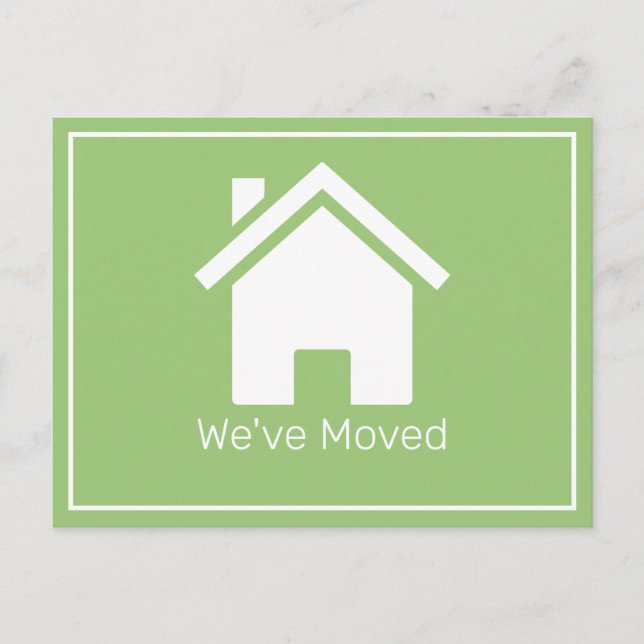 Carte postale de changement d'adresse de maison (Devant)