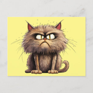Carte postale de chat amusant