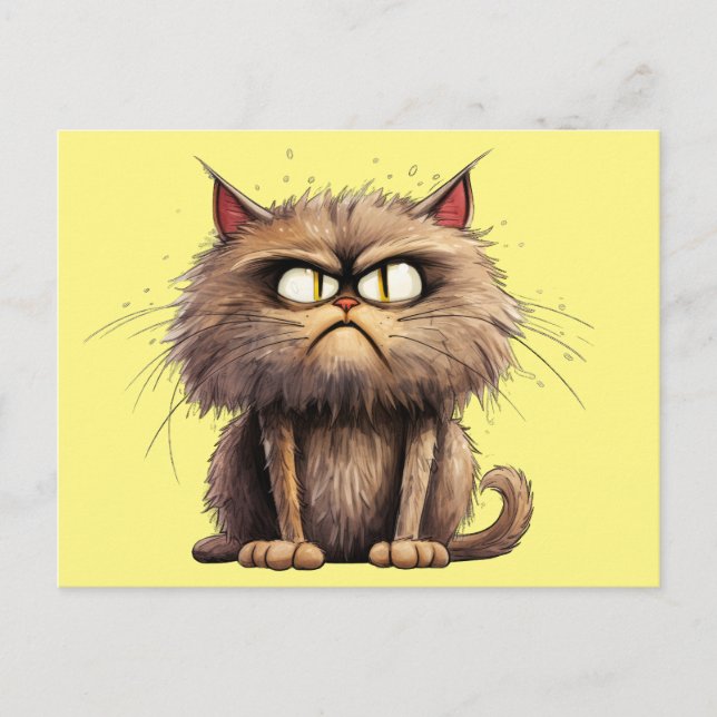 Carte postale de chat amusant (Devant)