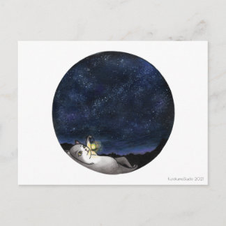Carte postale de chat Stargazer