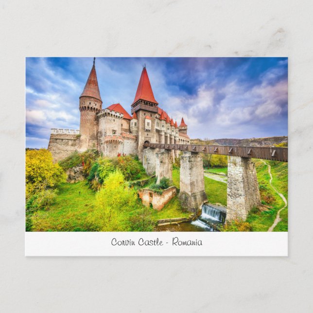 Carte postale de château de Corvin de Roumanie (Devant)