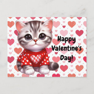 Carte postale de chats de la Saint-Valentin