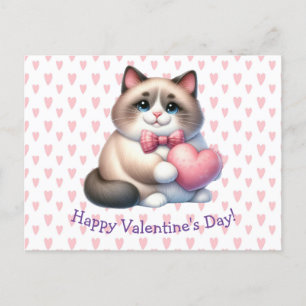 Carte postale de chats de la Saint-Valentin